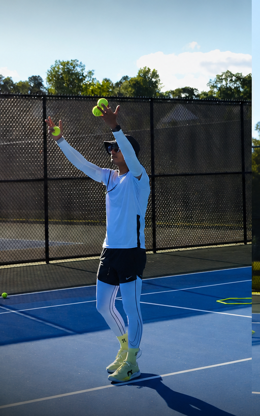 Coach Jose demonstrating the serve toss